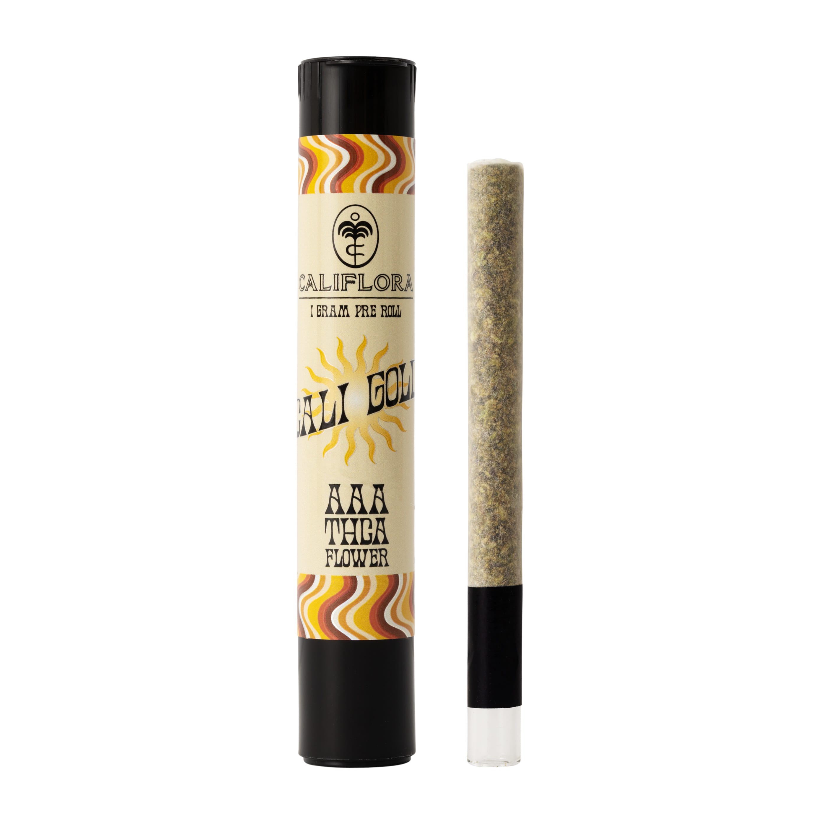 Preimium Glass Tip Preroll (1 gram) – Strain: Cali Gold