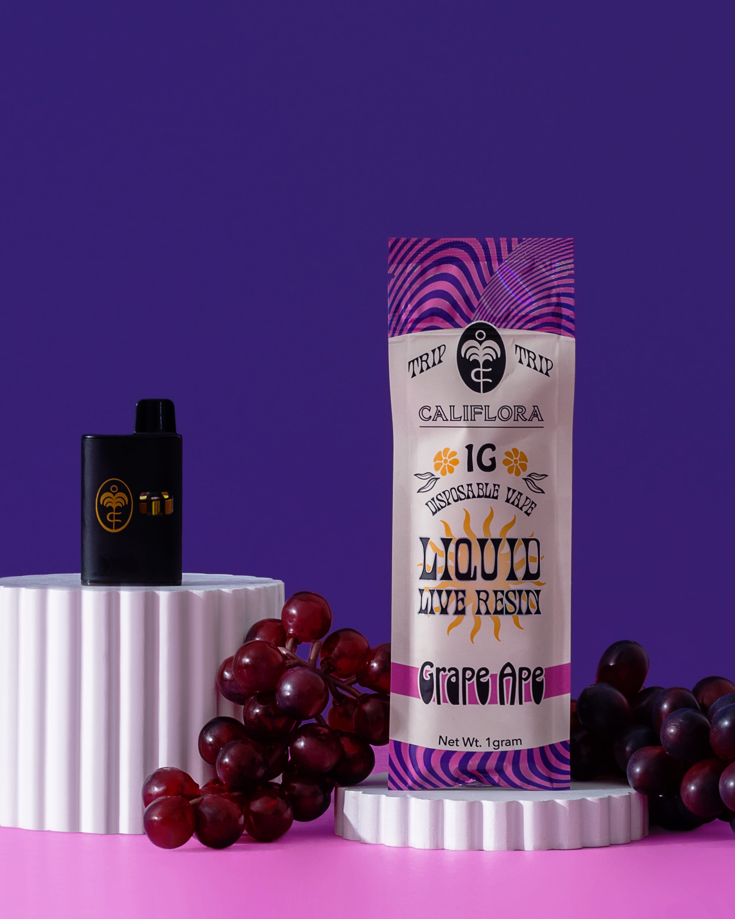 Grape Ape | Liquid Live Resin | Indica | Device 1g Disposable Vape CalifloraShop Grape Ape | Liquid Live Resin | Indica | Device 1g Disposable Vape CalifloraShop