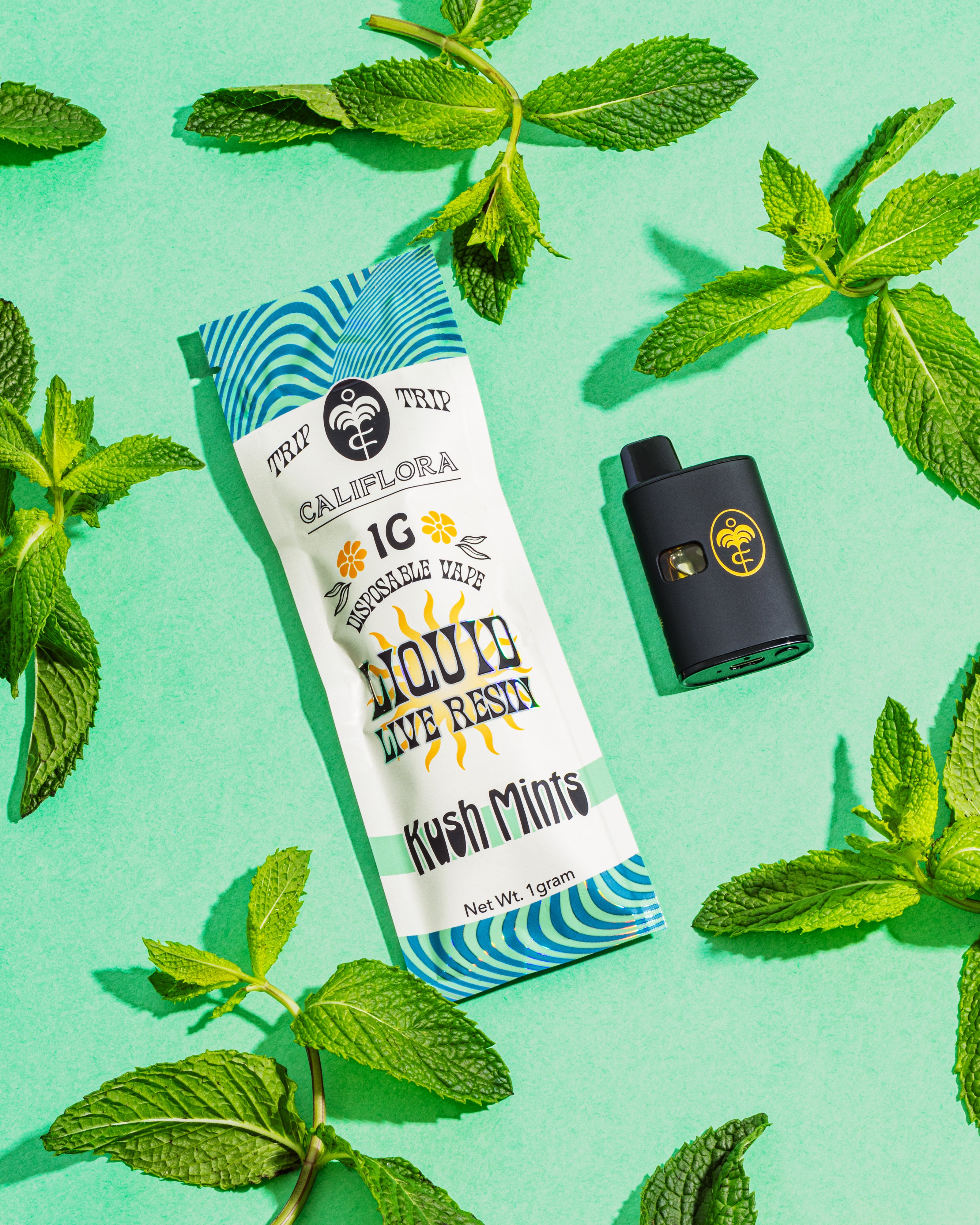 Kush Mints | Liquid Live Resin | Hybrid | Device – 1g Disposable Vape