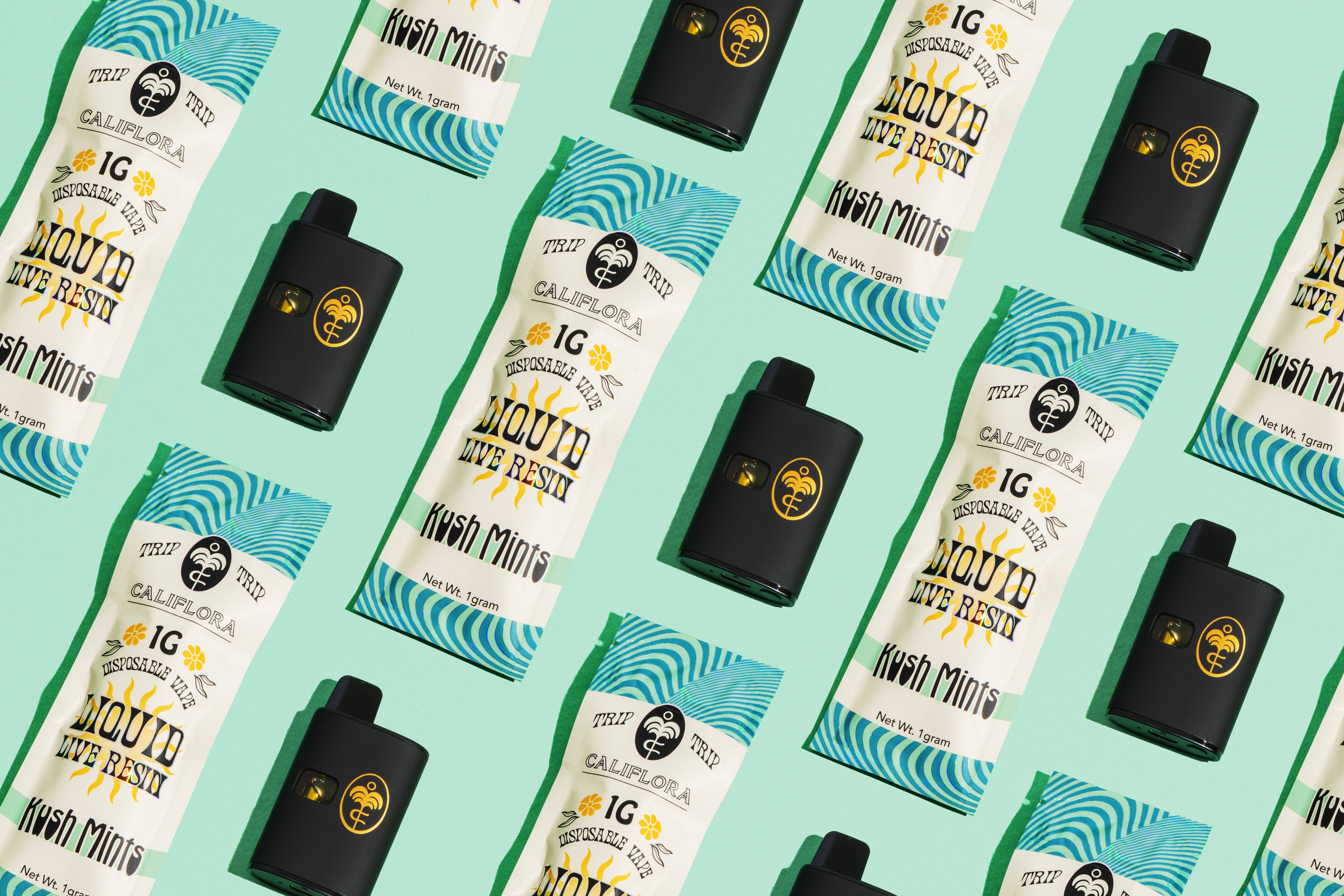 Kush Mints | Liquid Live Resin | Hybrid | Device – 1g Disposable Vape